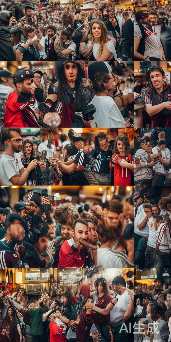 米兰的球迷既有狂热的支持者，也有理性的观众。在比赛